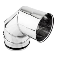 CODO 90º INOXIDABLE PARED SIMPLE 125MM - 1