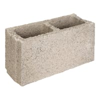 BLOQUE DE HORMIGÓN GRIS 39x19x15 CM - 1