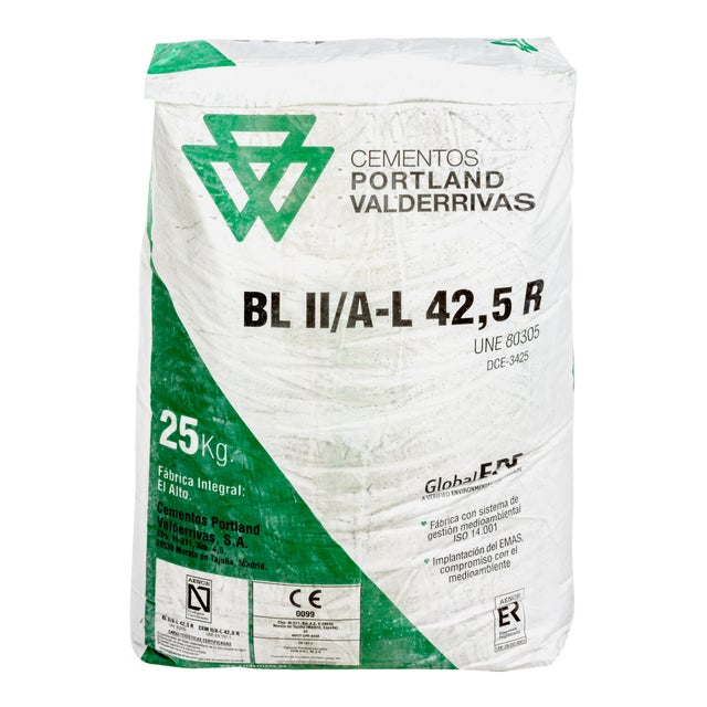 CEMENTO BLANCO VALDERRIVAS 42,5R 25 KG