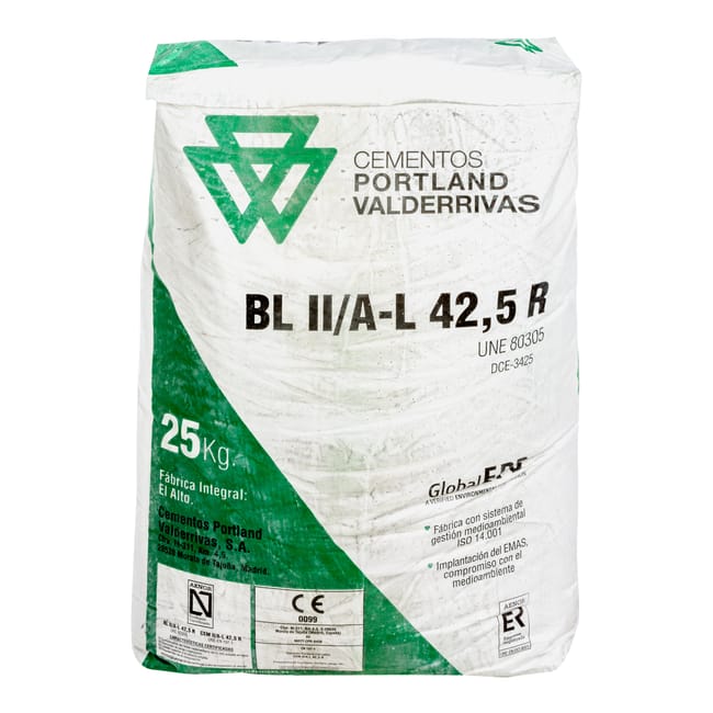 CEMENTO BLANCO VALDERRIVAS 42,5R 25 KG - 1