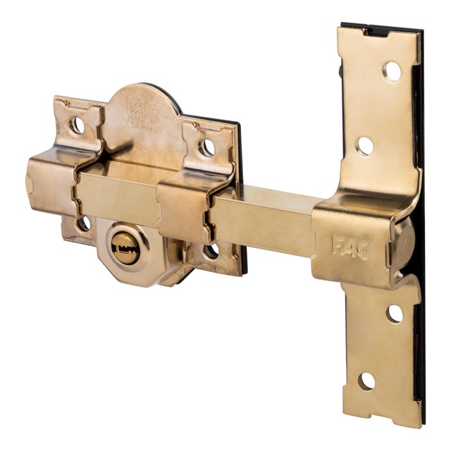CERROJO PUERTA DE SEGURIDAD ANTIBUMPING DORADO 5 LLAVES FAC