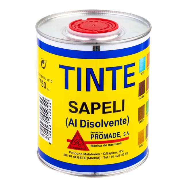 TINTE DISOLVENTE PARA  MADERA PROMADE 750ML SAPELLI - 1