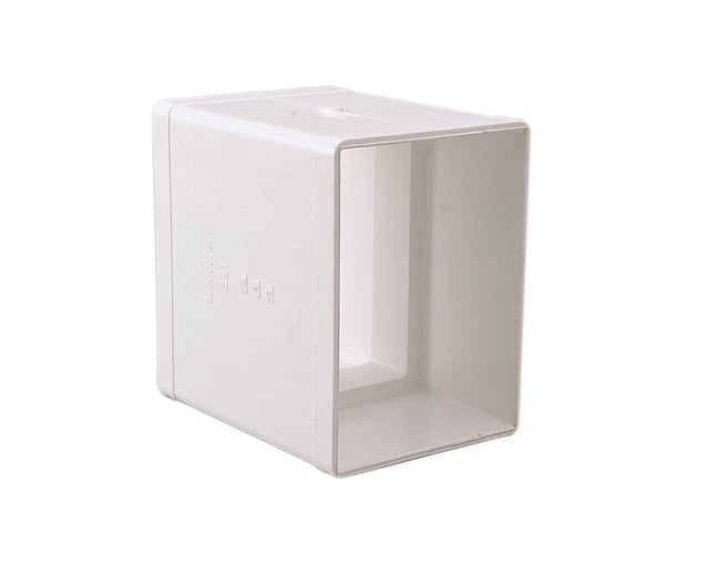 MANGUITO EVACUACIÓN PLUVIALES RECTANGULAR PVC BLANCO