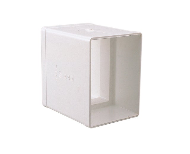 MANGUITO EVACUACIÓN PLUVIALES RECTANGULAR PVC BLANCO