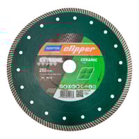 DISCO DE DIAMANTE MESA DE CORTE PORCELÁNICO BANDA CONTÍNUA TURBO 250MM CLIPPER - 1