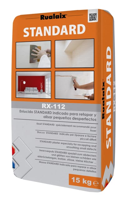 PLASTE EN POLVO CAPA MEDIA 15KG RUALAIX 6H  - 1