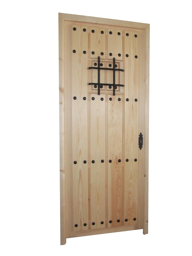 PUERTA PINO MACIZO SIN BARNIZAR 80 CM DERECHA