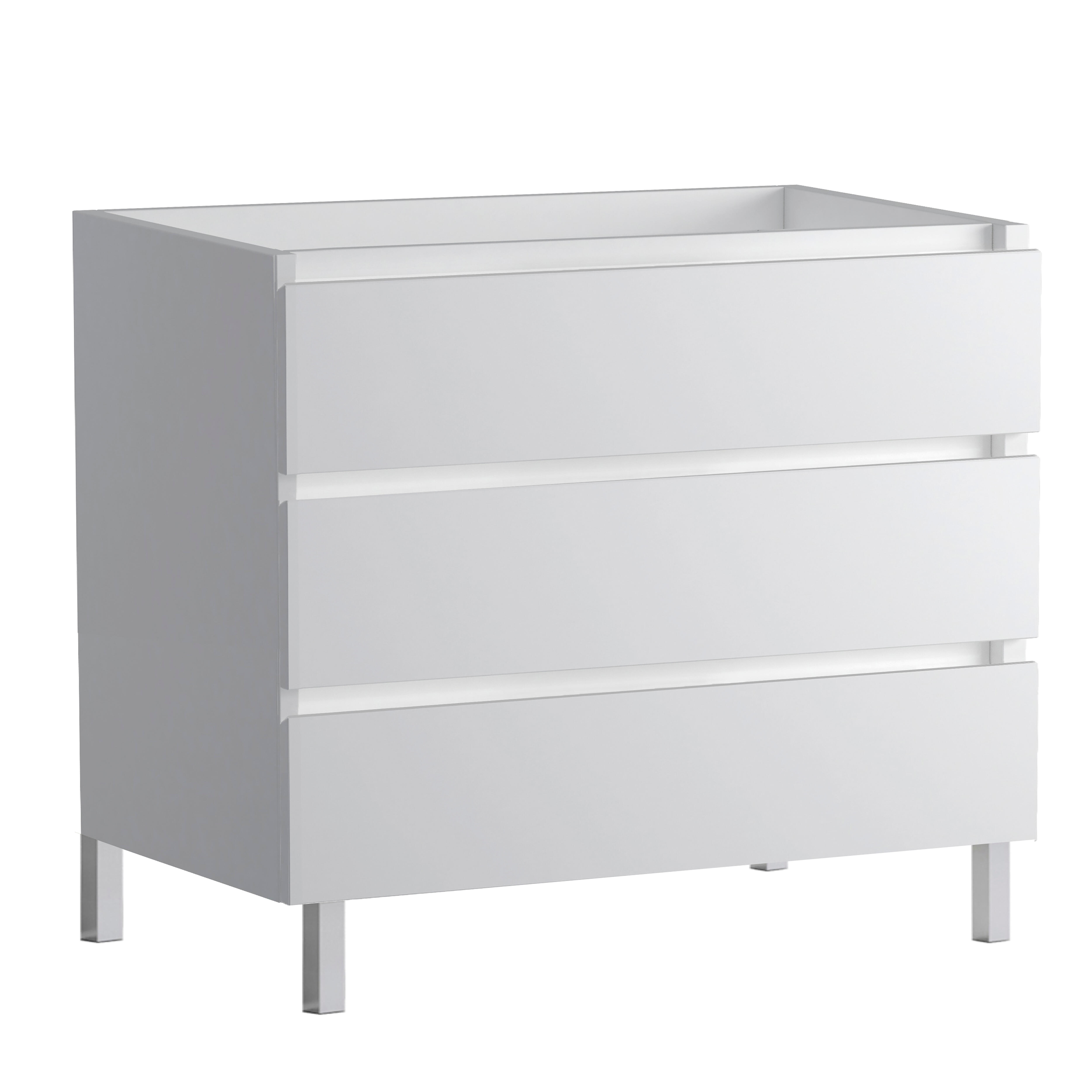 MUEBLE DE BAÑO MODULAR ATLANTIS BLANCO 3 CAJONES 100X45CM - 2