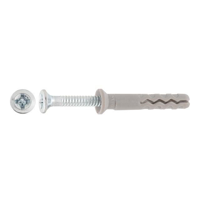 TACO DE GOLPE DE NYLON  TCR 5X30MM CON TORNILLO NOUTAC 25UDS