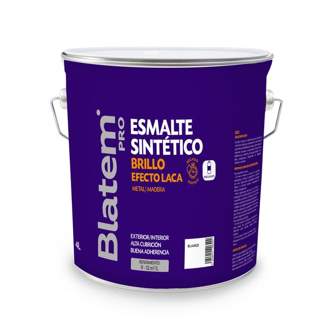 ESMALTE SINTETICO BRILLANTE 4L BLANCO - 1