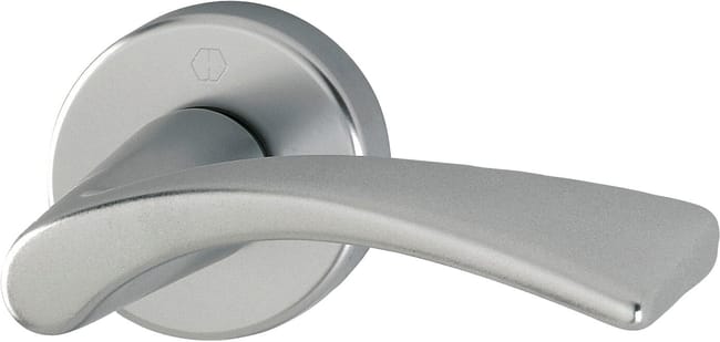 JUEGO DE MANILLA ROSETAS ALUMINIO ACABADO INOX BEDFORD HOPPE - 1