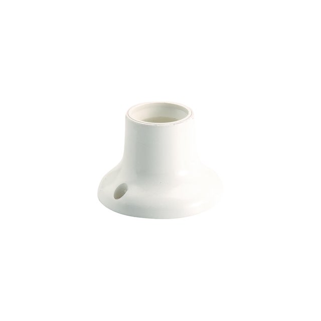 PORTALAMPARAS ZOCALO RECTO E27 BLANCO