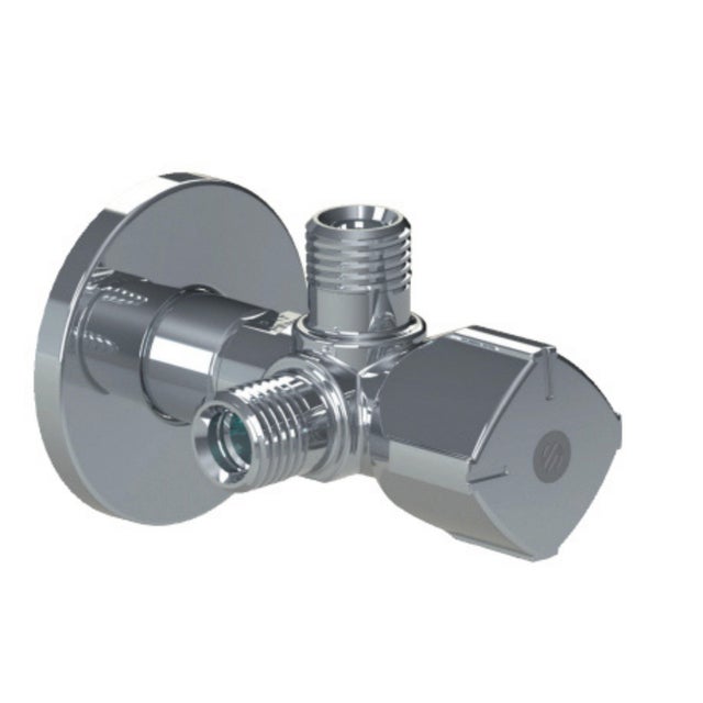 LLAVE DE CORTE TWIN CON ANTIRRETORNO 1/2