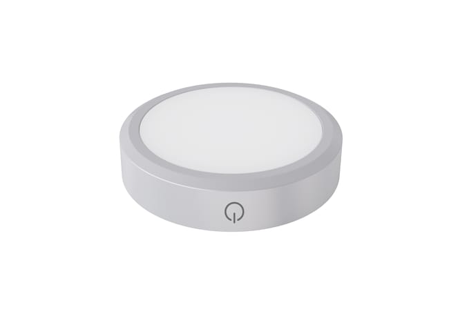 REGLETA LED CIRCULAR EXTRAPLANA RECARGABLE GRIS - 1