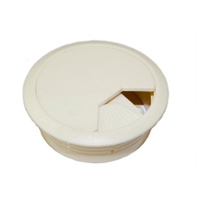 TAPA PASACABLES PARA MESA  60 MM BLANCA. 2 UDS