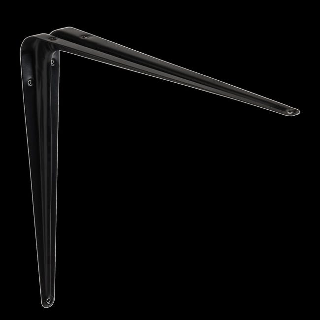 ESCUADRA PALOMILLA CON NERVIO NEGRA  300 X 350  MM - 1