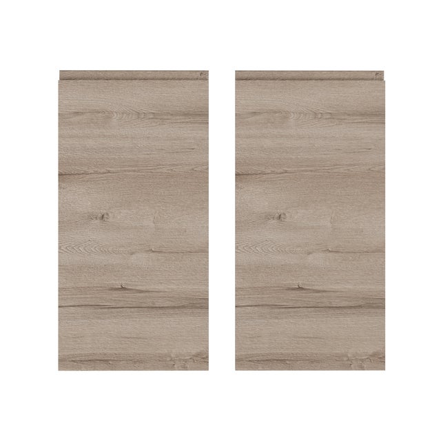 KIT 2 PUERTAS PARA MUEBLE DE COCINA LUGO MADERA ROBLE CLARO AGLOMERADO 80X68CM