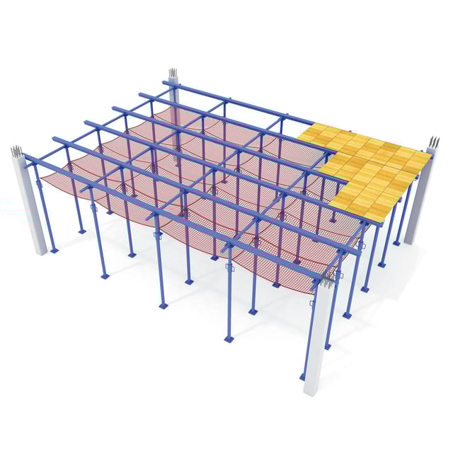 RED DE SEGURIDAD BAJO FORJADO BF S/NUDO PA 5MM  1X10M