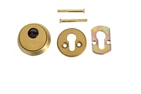 ESCUDO DE SEGURIDAD CUADRADO PARA CERRADURA ACABADO EN LATÓN YALE - 1