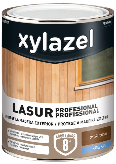LASUR SINTÉTICO MATE XYLAZEL 750ML CASTAÑO - 1