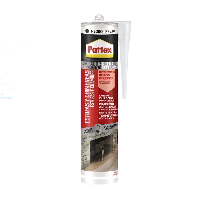 MASILLA REFRACTARIA PARA CHIMENEAS 310ML NEGRO