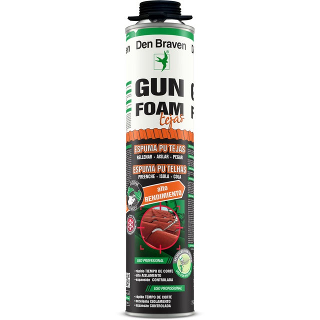 ESPUMA DE POLIURETANO PARA TEJAS 750ML PISTOLA
