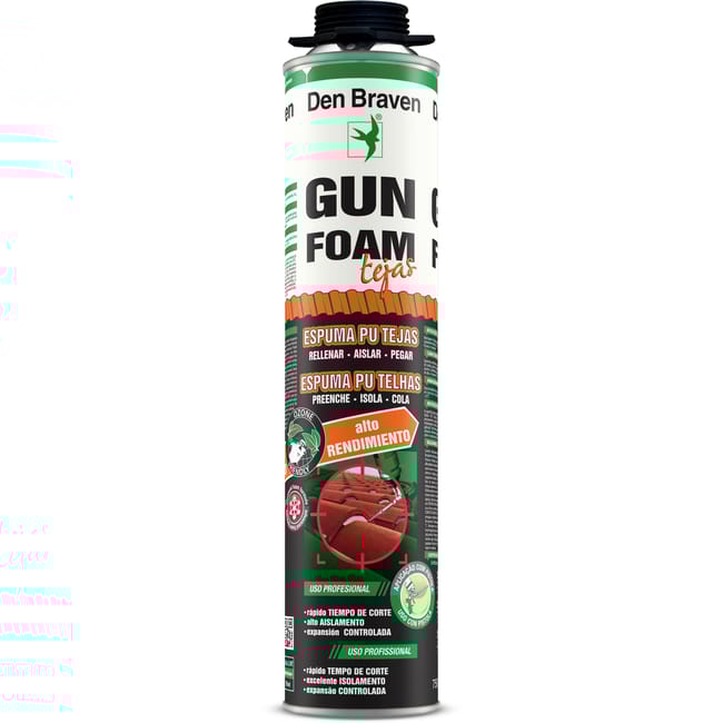 ESPUMA DE POLIURETANO PARA TEJAS 750ML PISTOLA - 1