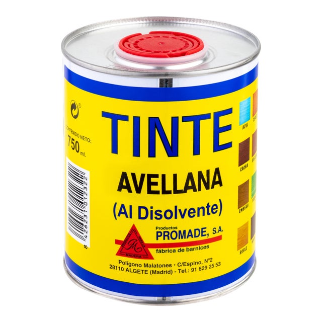 TINTE DISOLVENTE PARA  MADERA PROMADE 750ML AVELLANA
