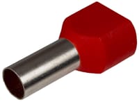 50 UD PUNTERA HUECA DOBLE ROJO 2X10 /14 MM - 1