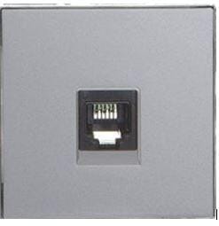 TAPA TOMA TLF Y DATOS SERIE SKY PLATA - 1