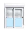 VENTANA ALUMINIO CORREDERA CON PERSIANA BLANCA 140X138CM - 1