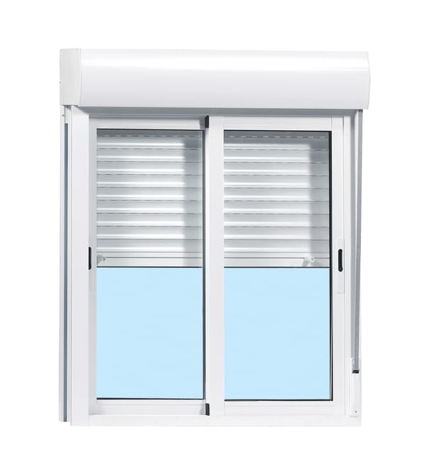 VENTANA ALUMINIO CORREDERA CON PERSIANA BLANCA 140X138CM - 1