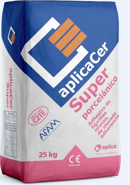 CEMENTO COLA APLICACER SUPER PORCELÁNICO C2TE 25KG BLANCO