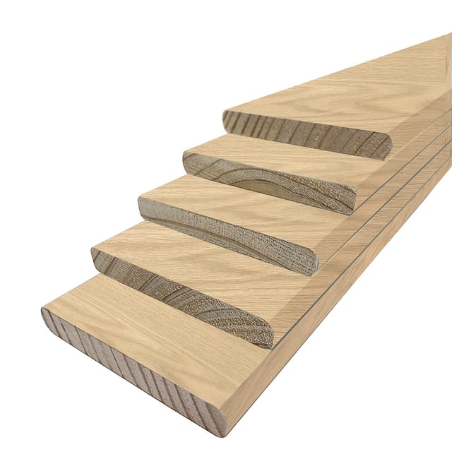 PAQUETE 5 MOLDURAS 220X7X1 MM LISA ROBLE DEC - 1