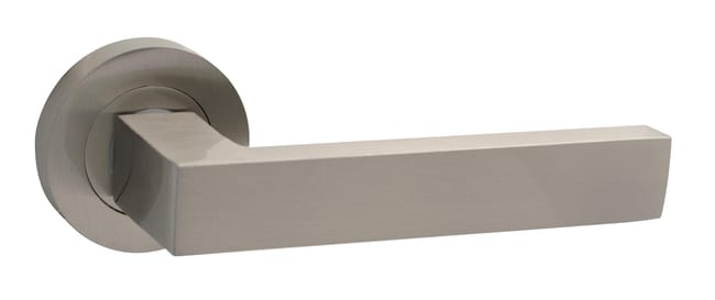 JUEGO DE MANILLA ROSETAS ALUMINIO NIQUEL SATINADO MODELO KALIN - 1