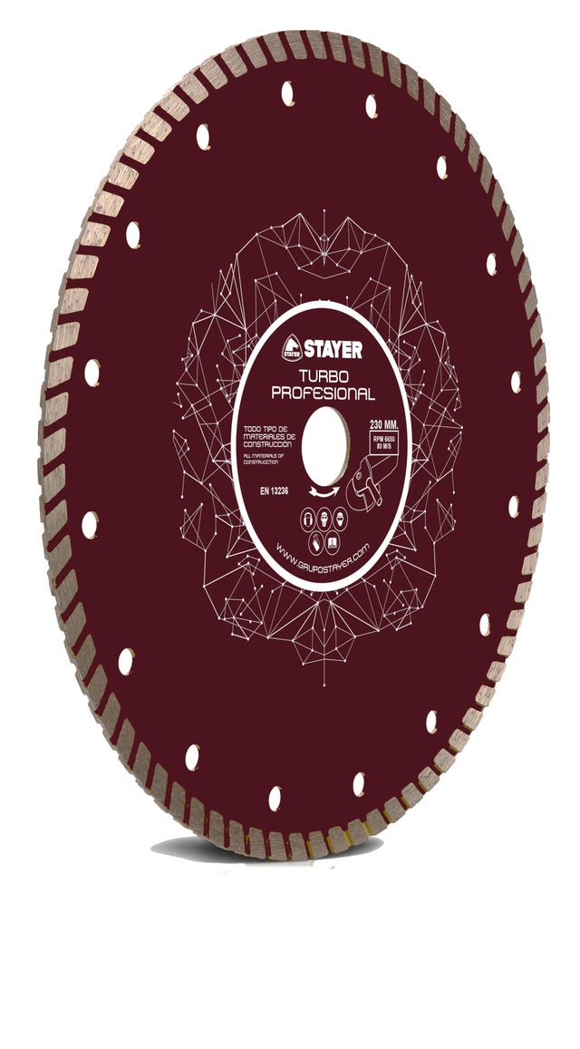 DISCO DE DIAMANTE AMOLADORA CORTE GENERAL DE OBRA BANDA CONTÍNUA TURBO 125MM STAYER