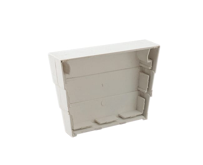 TAPA CANAL EVACUACIÓN PLUVIALES TRAPECIAL PVC BLANCO Ø26MM - 1