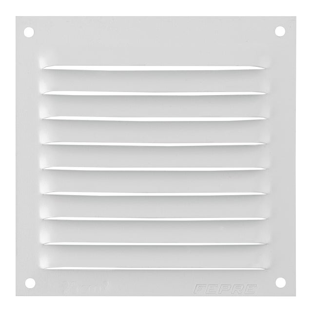 REJILLA DE VENTILACION SOBREPONER ALUMINIO BLANCO 17 X 17 CM ESPESOR 0.6  MM