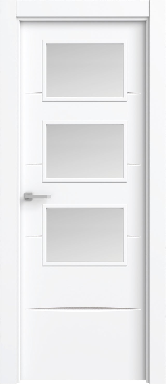 PUERTA ABATIBLE EN BLOCK LACADA BLANCA 72,5CM DERECHA