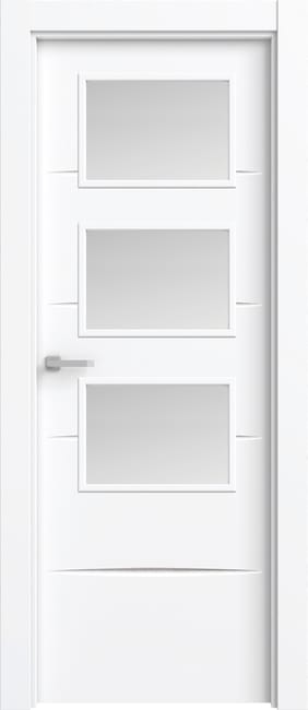 PUERTA ABATIBLE EN BLOCK LACADA BLANCA 80,5CM DERECHA - 1