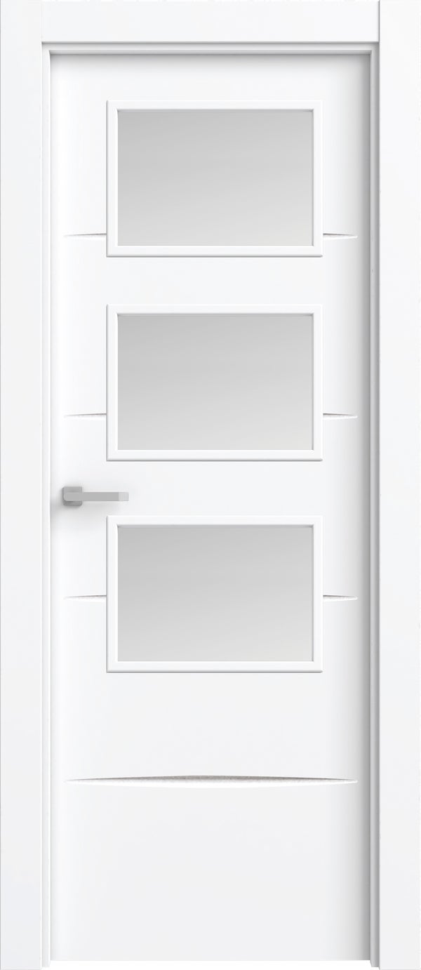 PUERTA ABATIBLE EN BLOCK LACADA BLANCA 70,5CM DERECHA