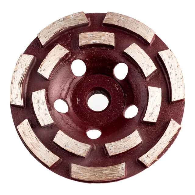 PLATO DIAMANTADO DOBLE SEGMENTO SOLDADURA PLATA M14 Ø100