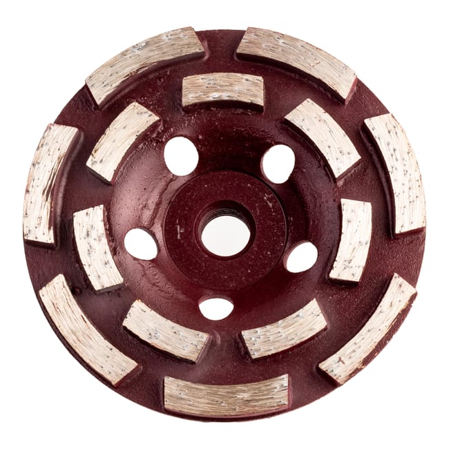 PLATO DIAMANTADO DOBLE SEGMENTO SOLDADURA PLATA M14 Ø100 - 1