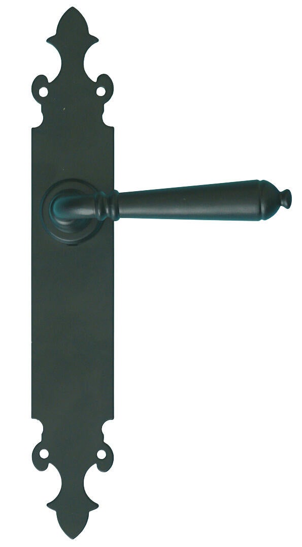 JUEGO DE MANILLAS PLACA CIEGA FORJA NEGRA R 201