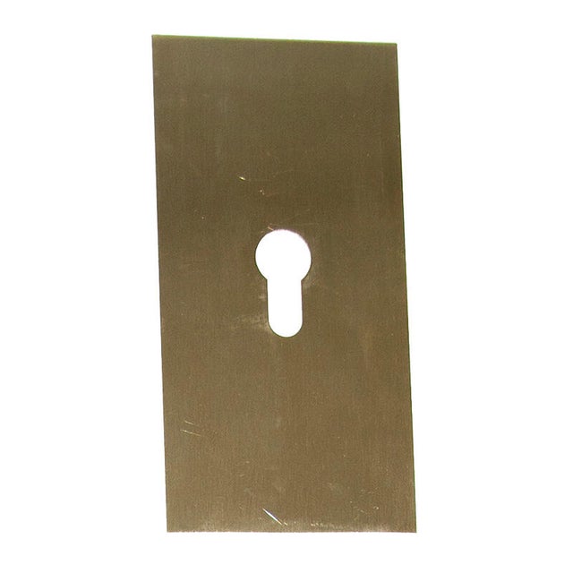 PLACA BOCALLAVE 80X160MM. LATÓN MATE ACCESORIOS PARA PUERTA