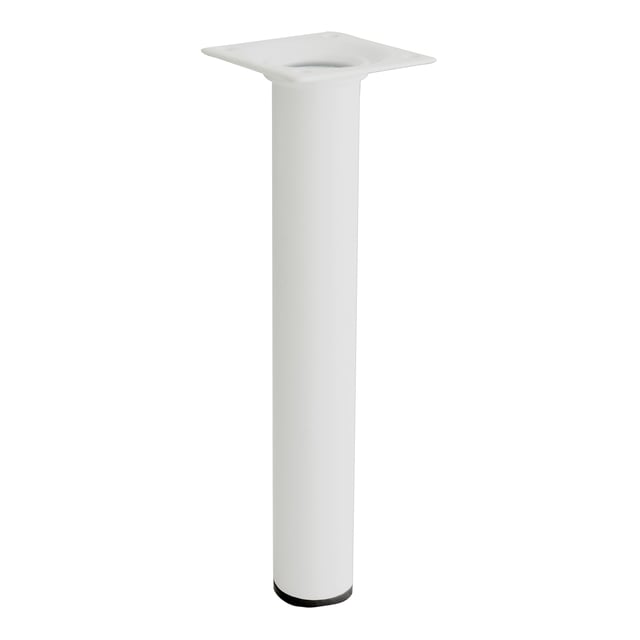 PATA MUEBLE ACERO REDONDA 200MM 30MM BLANCA.
