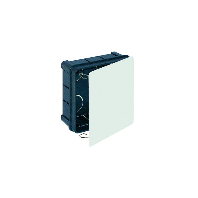 CAJA DE REGISTRO ELÉCTRICO 100X100X45MM PARA EMPOTRAR DE INTERIOR CON TAPA DE GARRAS - 1