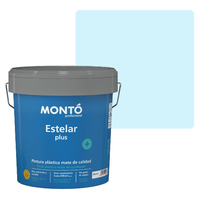 PINTURA PLASTICA AZUL CIELO MATE 4L ESTELAR - 1