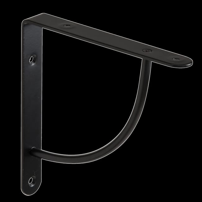 ESCUADRA METALICA PARA BALDA REFORZADA NEGRA 180 X 180 X 25  MM - 1