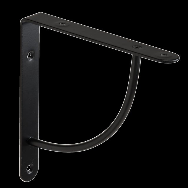 ESCUADRA METALICA PARA BALDA REFORZADA NEGRA 180 X 180 X 25  MM